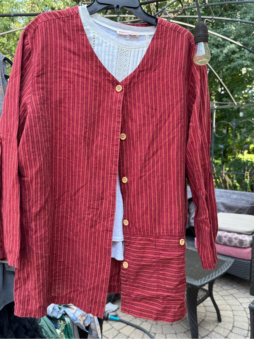 Women’s button down top jacket linen /cotton Sz 1X